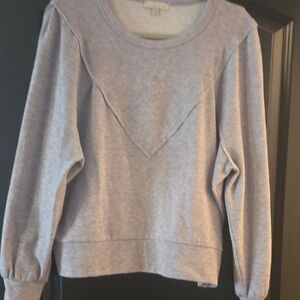 Allison Joy Heather Grayish Purple Crew Neck Sweatershirt